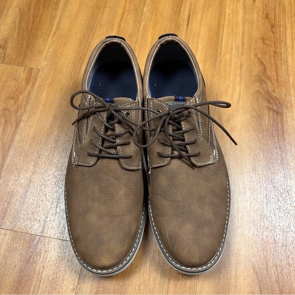 Nunn Bush Otto Plain Toe Oxford Walking Shoes Suede Lightweight Mocha Size 11.5 - Picture 2 of 8